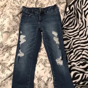 A&F high rise super skinny jeans